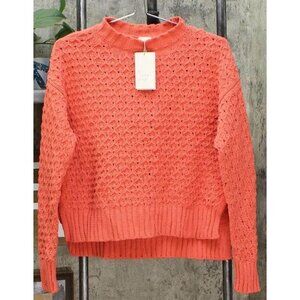 Women’s sweater waffle knit coral sweater. New. Sizes XS M L XxL. Soft cozy &war